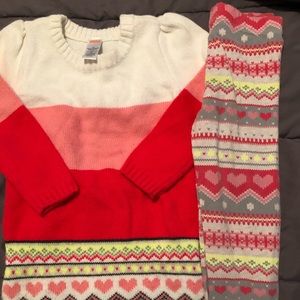 Gymboree sweater dress and leggings